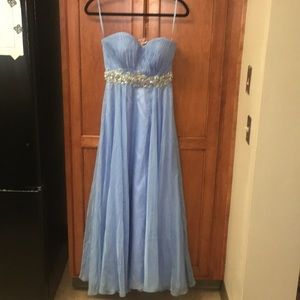 Long lite purple prom dress